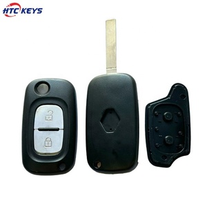 R-enaultカーキーケース用オートキー折りたたみ式フリップキーシェル2ボタン - Product Image 3