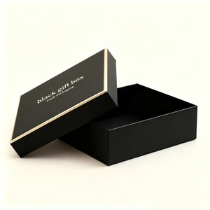 Matte Đen-vàng luxede Hộp giấy cho ăn mặc mực đậu nành ngông cuồng của người đàn ông trang phục hộp giấy có thể tái chế cơ sở và nắp trang phục chính thức hộp - Product Image 2
