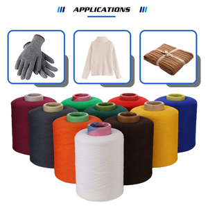 High Quality <strong>Overlock</strong> Yarn Covered <strong>Threads</strong> 7G 10G 13G Spandex Covered Polyester Core Spun Yarn for Gloves Knitting