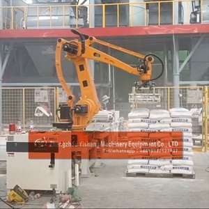 Stacker <strong>Robot</strong> Palletizing 25kg Dry Mortar on Pallets <strong>Automatic</strong> Palletizer Machine - Product Image 1