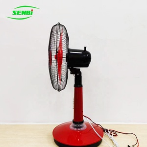 高品质工厂价格可充电台扇带发光二极管灯的充电风扇 - Product Image 3