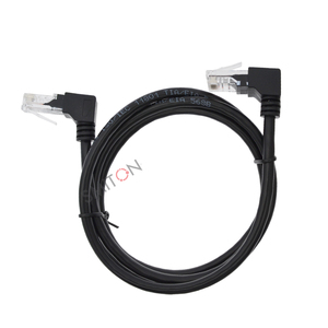 Yüksek kaliteli Ethernet düz 90 derece yukarı aşağı sağ sol açı hattı 1m-50m cat6 yama kablosu utp yama kablosu rj45 ağ kablosu - Product Image 2