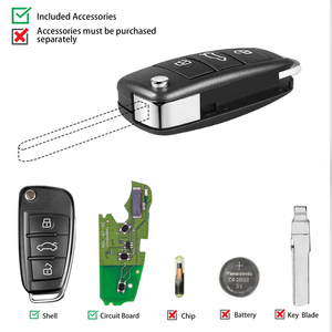 For <strong>Au</strong>-di Keys A6L &amp; Q7 Flip <strong>Remote</strong> Key 3 Buttons 315/433MHz 8E Transponder - Product Image 6