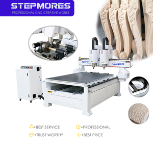 Máquina enrutadora de madera CNC multifunción con 2 cabezales de husillo 2 mesas - Product Image 2