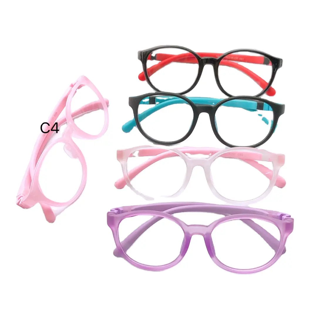 Montatura per occhiali in Gel di silice per bambini all'ingrosso, montature per occhiali da vista in Silicone per bambini