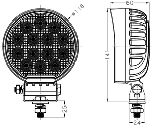 Proje Off-Road araç Led çalışma ışığı için 4.5 "56W sel çalışması Led ışık 12v 24v - Product Image 5
