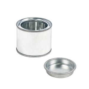 0.1升普通圆形锡罐-食品级金属容器，用于DIY/油漆/工艺品 | 单缝迷你罐子 (厂家直销批发) - Product Image 1