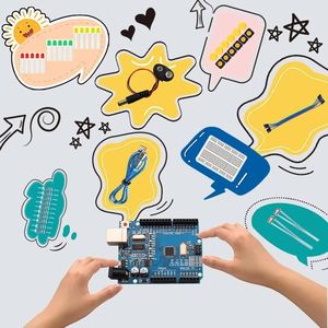 DIY Electronic Starter Kit für UNO R3 Arduino Leiterplatte elektronik 12-in-1 Programmable Engineering Coding Education STEAM