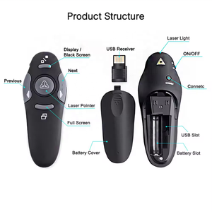 2.4G Wireless USB Presenter Powerpoint presentazione puntatore Laser PPT Clicker remoto insegnamento discorso indicatore - Product Image 2