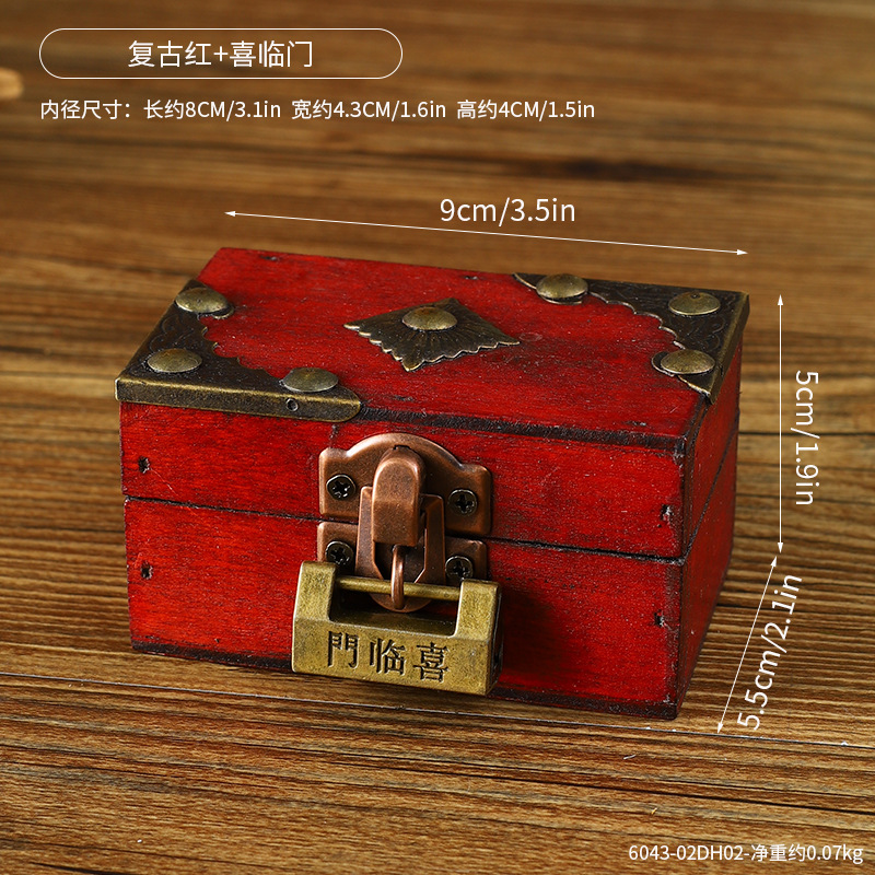 6043-02DH02--6043 งานแต่งงานสีแดงย้อนยุค