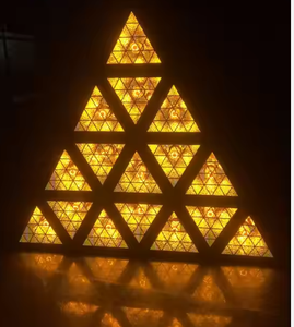 Lightingcosmos Pyramid Dj Lights RGBA <strong>Led</strong> Club Triangular Stage Light Retro Triangle <strong>Led</strong> Matrix Lamps - Product Image 1