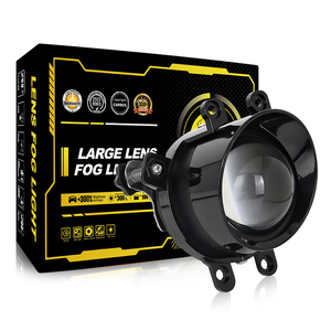 Yüksek güç büyük projektör Led sis ışık 110w yüksek düşük ışın beyaz ışık Tricolor Lens sis sürüş ışık far için Toyota araba