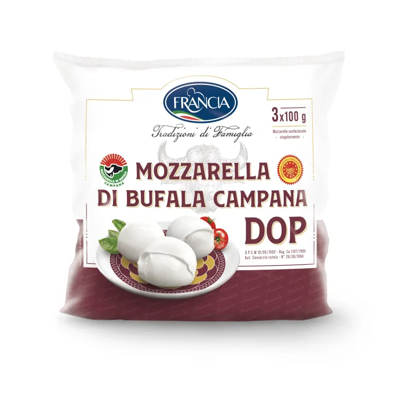 Selección cuidadosa 100% Leche italiana Sabores auténticos Queso mozzarella con cuerpo con certificado ISO