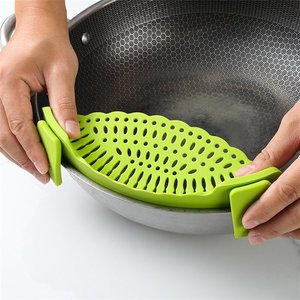 Kitchen Snap N <strong>Strain</strong> <strong>Pot</strong> Pasta - Adjustable Silicone Clip on Strainer for <strong>Pots</strong>, Pans, and Bowls - Product Image 2
