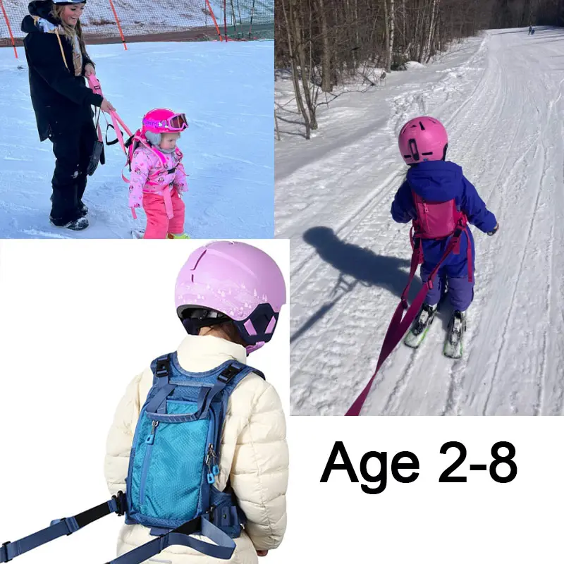 Premium-Training-Gurtzubehör für 2-8 Jahre alt Kinder-Ski-Gurt mit Rucksack Kinder-Ski-Trainer-Gurt
