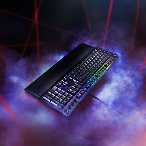 Teclado de luz RGB multifunción para videojuegos, interruptor óptico negro, Razer, Huntsman Elite, con reposamuñecas, novedad - Product Image 3