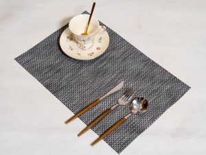 易清洁聚氯乙烯编织餐垫批发RTS优质可洗餐垫餐桌耐用聚酯编织桌垫 - Product Image 2
