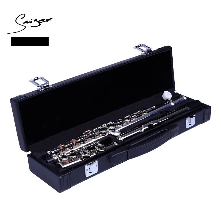 Flauti personalizzati con flauto in acciaio placcato argento con custodia