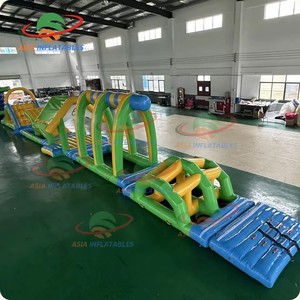 10 mét dài Inflatable PVC nước trở ngại khóa học cho người lớn và trẻ em hồ bơi công viên nước thiết bị để bán - Product Image 2