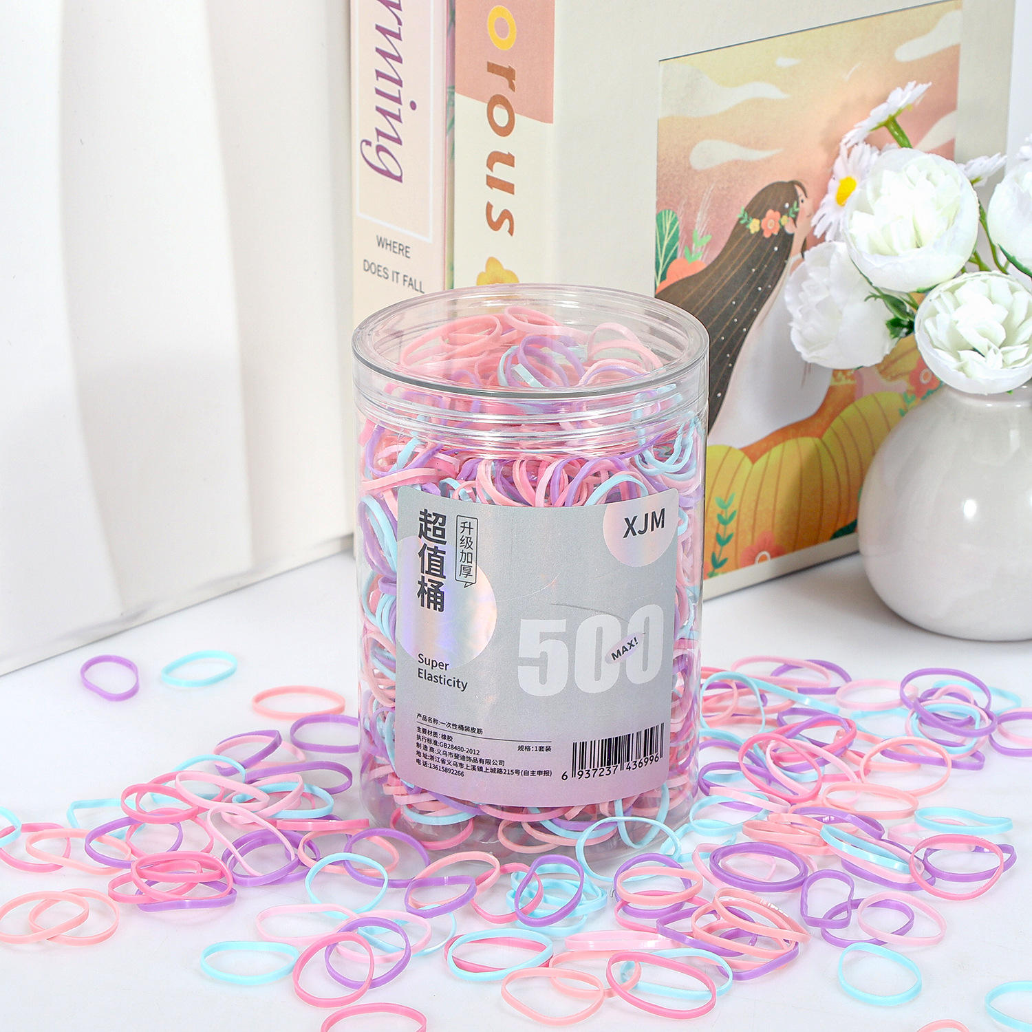 วงยางวงกลมขนาดใหญ่หนาสีม่วงคลาสสิก4 500ถัง1