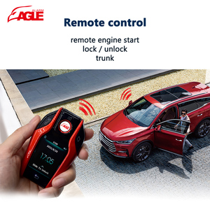 אנטי-שוד מרחוק מנוע <span class=keywords><strong>Start</strong></span> Stop לחצן Keyless כניסת אבטחה לרכב מערכת אזעקה עם Lcd מפתח