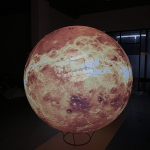 Надувной шар-планета из ПВХ с LED-подсветкой для декораций на вечеринку в космической тематике (Земля, Луна) - Product Image 5