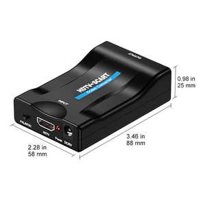 Adaptador de vídeo y audio HD 1080p Convertidor HDTV a SCART para TV y Monitor Dispositivo doméstico con Plug & Play Hecho de plástico duradero - Product Image 6