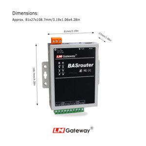 201BR ตัวแปลง bacnet/ip เป็น bacnet/ip Protocol พร้อม WiFi RS485 RS232 LAN WAN สำหรับ Bas - Product Image 4
