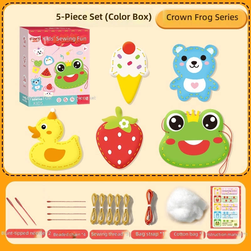 Versión china - Caja de regalo - Set de 5 piezas - Serie Rana - Bolsa de accesorios - I