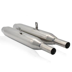 Satılık 750cc motosiklet parçaları motosiklet egzoz susturucu K750 paslanmaz çelik CJ750 Retro yuvarlak arka susturucu - Product Image 3