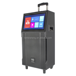 プロのカラオケマシン14.1インチのタッチスクリーンを備えた10インチのトロリーカラオケプレーヤービデオを見る歌を歌う
