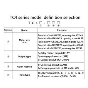 TC4W 96*48 <strong>SSR</strong> Relay <strong>Output</strong> Multiple Input Digital Intelligent <strong>PID</strong> <strong>Temperature</strong> <strong>Controller</strong> with RS485 - Product Image 6