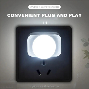 Fábrica pequeña colorida portátil recargable luz USB enchufe de pared lámpara alimentada protección ocular luz nocturna para computadora - Product Image 2