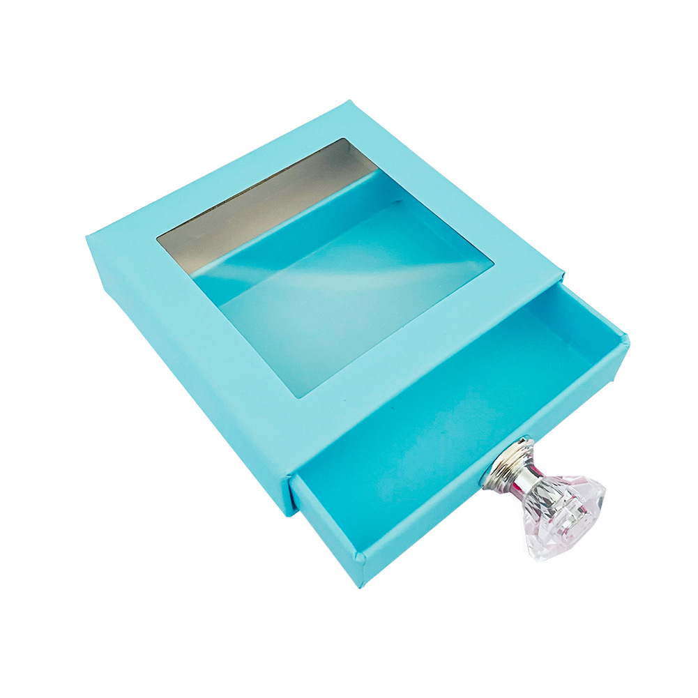 Caja cuadrada con cajón, pegamento ligero.