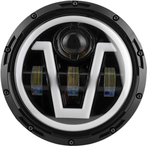 Süper parlak 60W 7 inç yuvarlak LED far V açı göz DRL dönüş sinyali Led far Fit için Jeep Wrangler Harley - Product Image 1