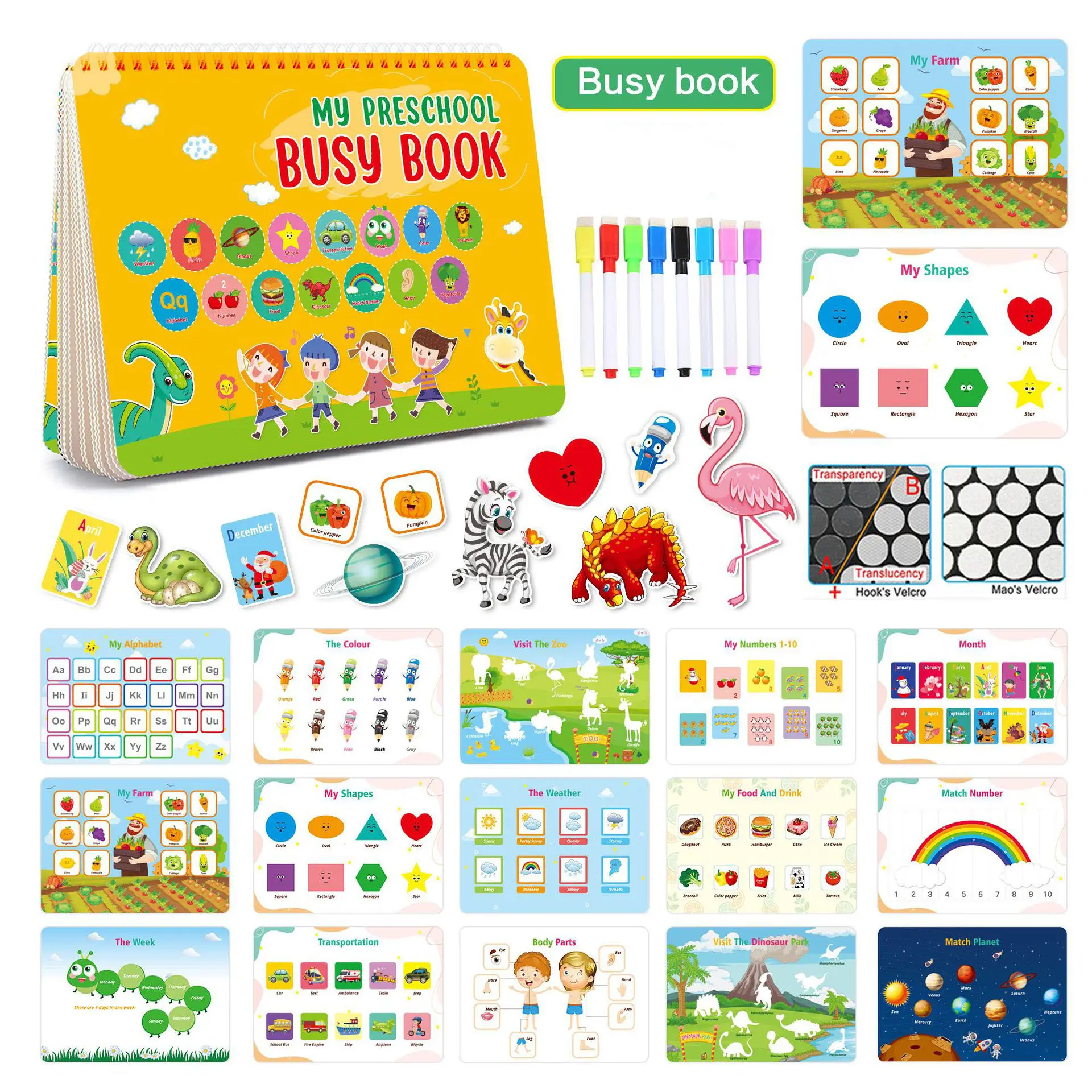 Nieuwe Hoge Kwaliteit Kids Rustig Boek Montessori Drukke Boek Handgemaakte Voorschoolse Drukke Boek