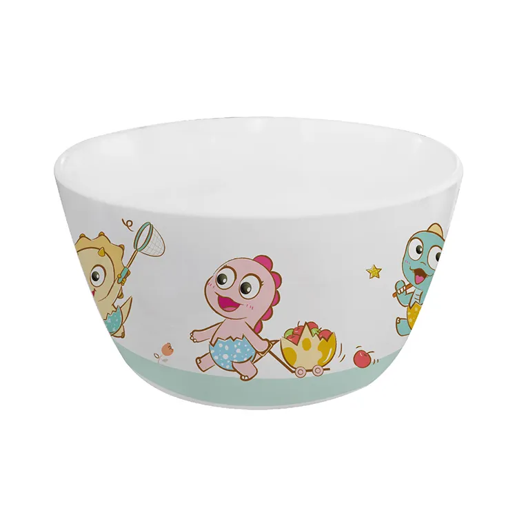 Hot Selling Reusable Cartoon Eggshell Dragon Bowl Children's Tableware Salad Porridge Melamine Bowl