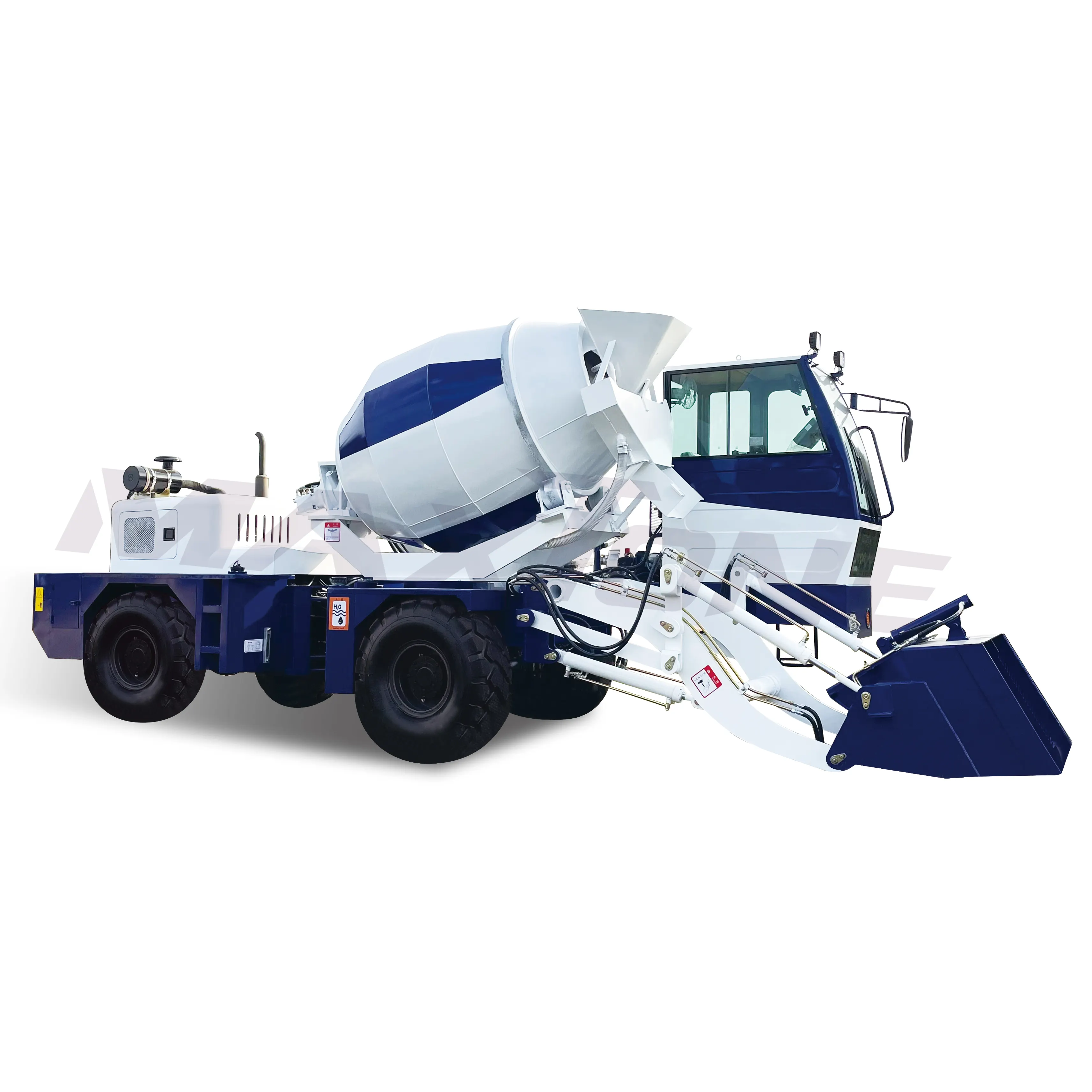 1.2 M3 1,6m3 1.6 Cbm 270 Graden Rotatie 5T Auto Gelede Cement Betonmixer Truck Met Zelfladende Betonmixer