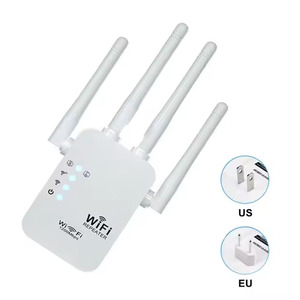 เราเตอร์ขยายช่วงสัญญาณ Wi-Fi ไร้สาย1200Mbps เครื่องขยายสัญญาณ WIFI 4G 5G เราเตอร์ขยายเครือข่ายแบบดูอัลแบนด์พร้อมเสาอากาศ4 & 6