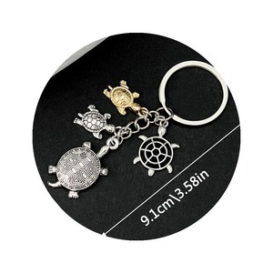 <strong>Fancy</strong> Ancient Silver Sea Creatures <strong>Key</strong> Ring Golden Sea Turtle Keychain for <strong>Key</strong> Handbag Backpack Decor