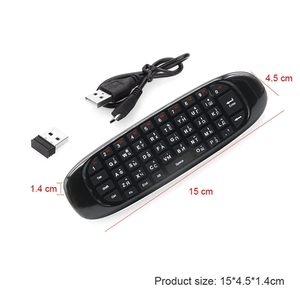 Ratón ruso C120 Fly Air con sensor giroscópico recargable 2,4g teclado Qwerty inalámbrico Control remoto para Android TV Box Gaming - Product Image 4