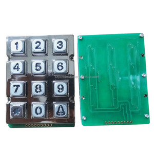 Teclado numérico industrial de metal para control de acceso para terminales de cajero automático y máquinas expendedoras - Product Image 1