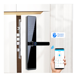 2025 akıllı alüminyum solak güvenlik ekranı kapı kilidi Tuya TTLock anti-hırsızlık tuş takımı anahtarsız giriş WiFi için ev iç - Product Image 1