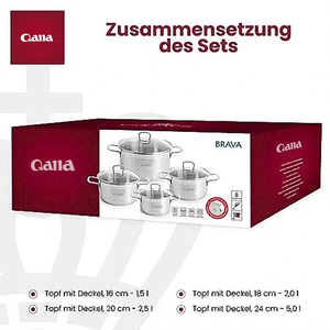 8 adet paslanmaz çelik Minimalist tasarım TENCERE SETİ mutfak kullanımı çorba tencere cam kapaklı Metal malzeme - Product Image 5