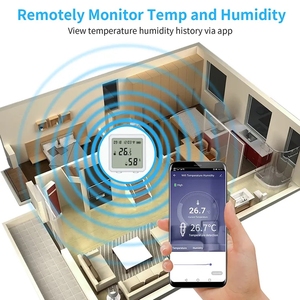 Xiuda Tuya Wifi Termómetro inalámbrico inteligente Higrómetro Wifi Monitoreo de temperatura Registrador de datos de humedad y temperatura - Product Image 6