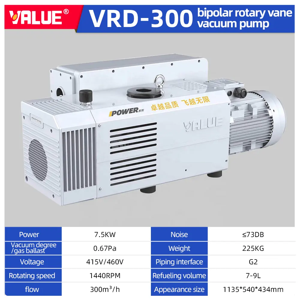 300m 3/h 220v/380v दो चरण स्लाइडिंग रोटरी वेन वैक्यूम पंप संक्षारण प्रतिरोधी पंप