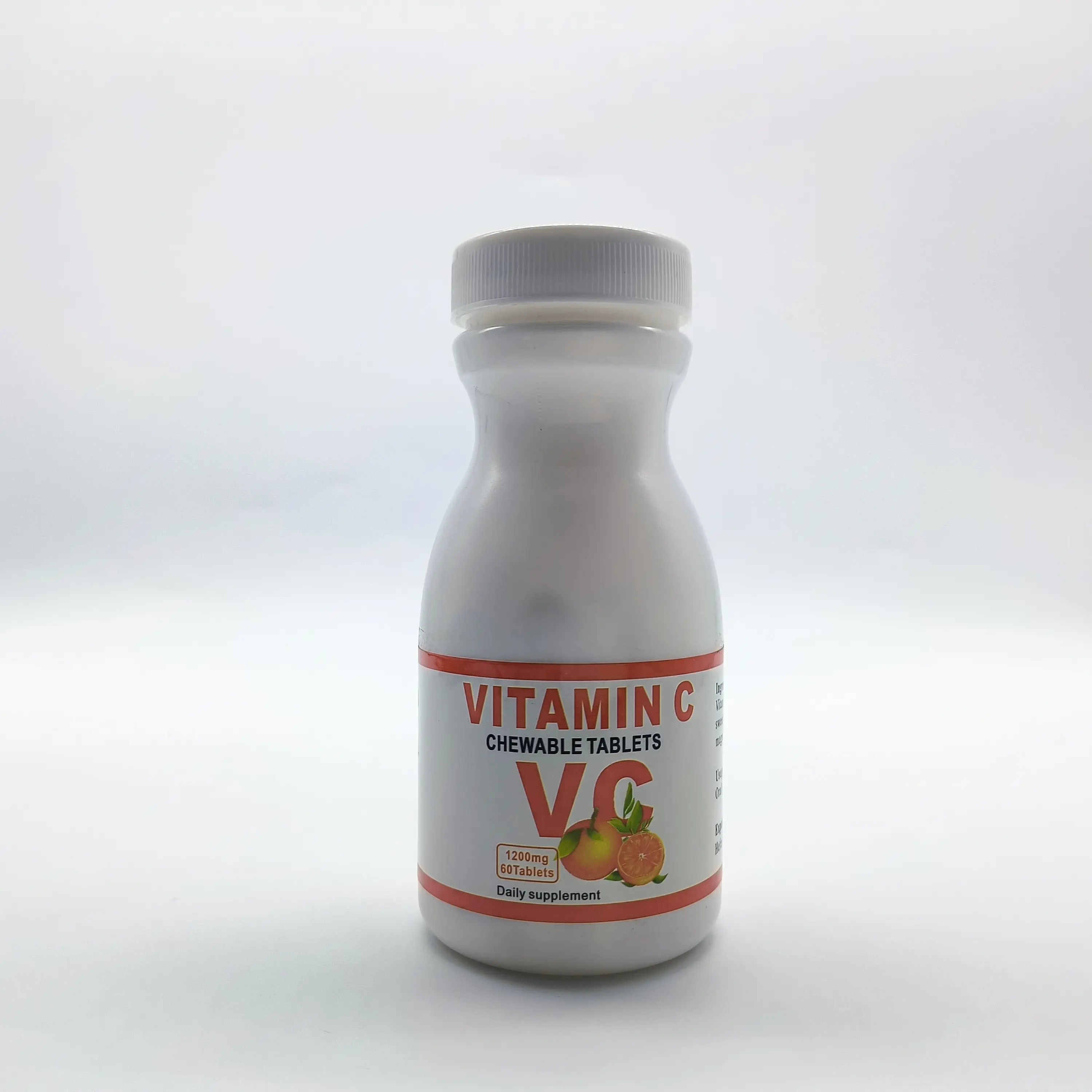 Etiqueta privada Vitamina C Tabletas para masticar Sabor a frutas Inmune Booster Suministro de zinc Suplemento dietético