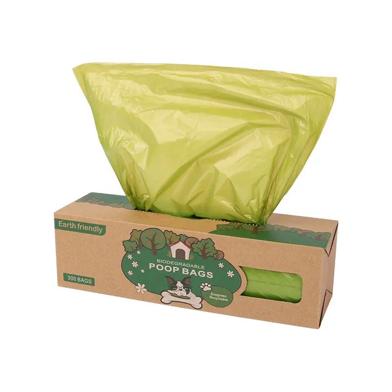 Герметичные 300 пакеты для домашних питомцев, биоразлагаемые пакеты для собачьих какашек, пластиковый мешок для мусора с ароматом лаванды