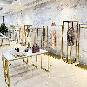 工厂销售婴儿商店独特的服装展示架金属搁板室内设计，用于服装展示 - Product Image 4