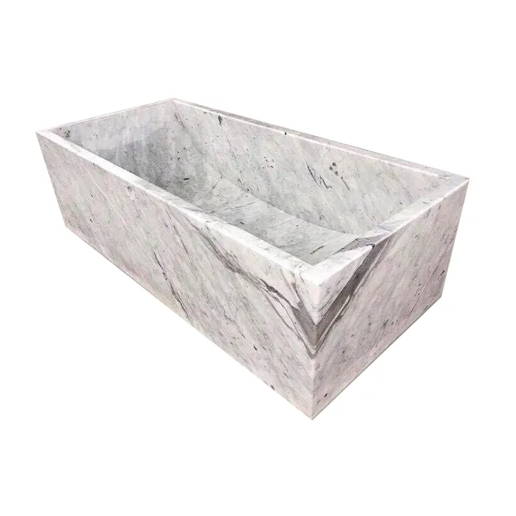 Bathroom Marble Bathtub Freestanding Italian Carrara Stone Bath Tub